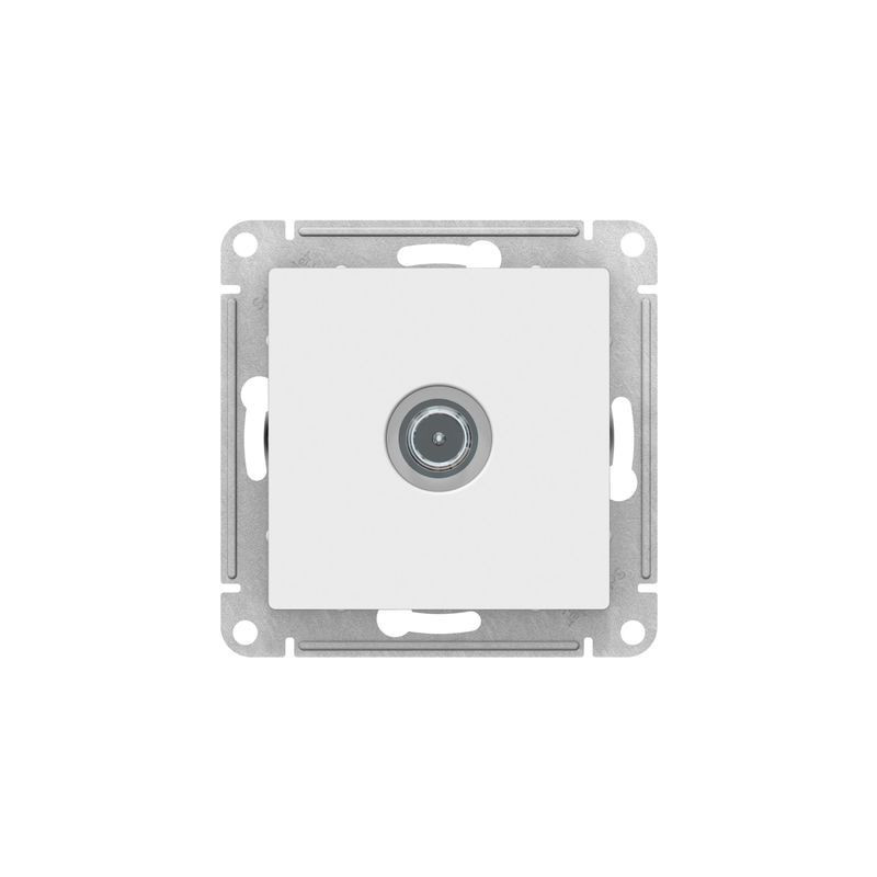 Розетка Schneider Electric Atlas Design ATN000191 белый вид спереди