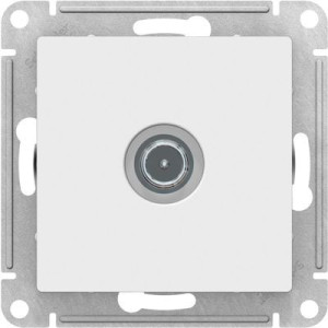 Розетка Schneider Electric Atlas Design ATN000191 белый вид спереди