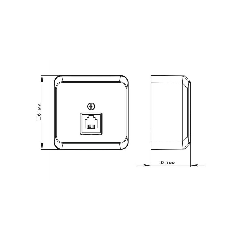 Розетка Schneider Electric Etud TELA-001B белый схема