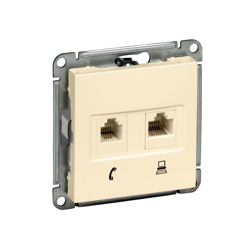 Розетка Schneider Electric W59 RSI-251TK5E-2-86 слоновая кость