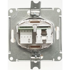 Розетка Schneider Electric W59 RSI-251TK5E-2-86 слоновая кость вид сзади