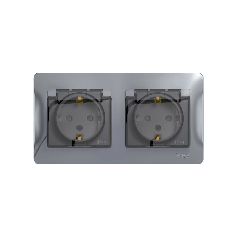 Розетка Schneider Electric Glossa GSL000347 алюминий