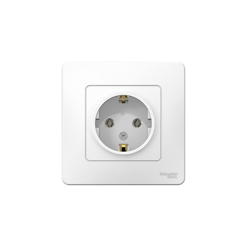 Розетка Schneider Electric Blanca BLNRS001011 белый вид спереди