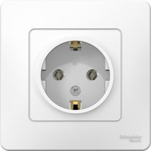 Розетка Schneider Electric Blanca BLNRS001011 белый вид спереди