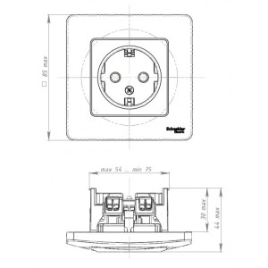 Розетка Schneider Electric Blanca BLNRS001011 белый схема
