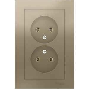 Розетка Schneider Electric Atlas Design ATN000520 шампань вид спереди