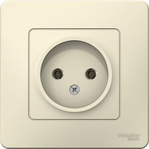 Розетка Schneider Electric Blanca BLNRS000012 молочный вид спереди