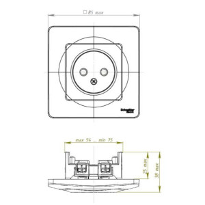 Розетка Schneider Electric Blanca BLNRS000012 молочный схема