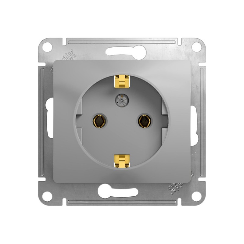 Розетка Schneider Electric Glossa GSL000343 алюминий