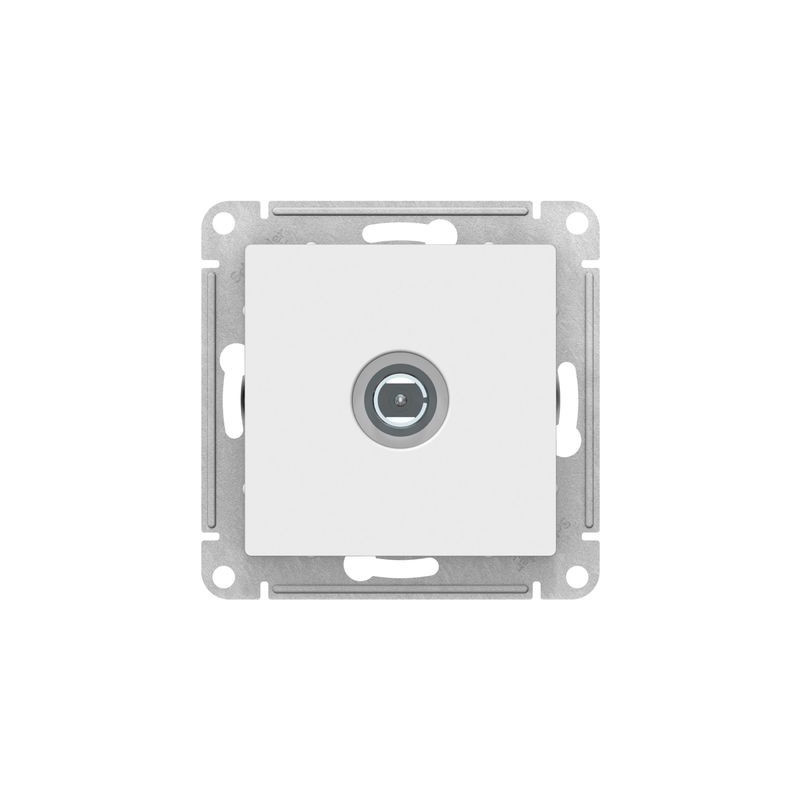 Розетка Schneider Electric Atlas Design ATN000193 белый вид спереди