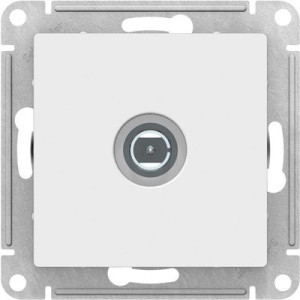 Розетка Schneider Electric Atlas Design ATN000193 белый вид спереди