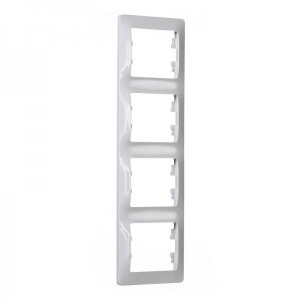 Рамка Schneider Electric Glossa GSL000108 белый вид сбоку