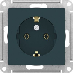 Розетка Schneider Electric Atlas Design ATN000843 изумруд вид спереди