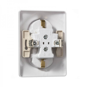 Розетка Schneider Electric Glossa GSL000124 белый вид сзади