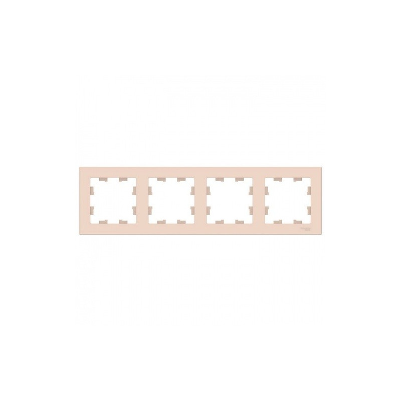 Рамка Schneider Electric Atlas Design ATN000204 бежевый вид спереди