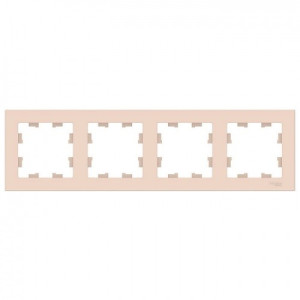 Рамка Schneider Electric Atlas Design ATN000204 бежевый вид спереди