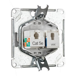 Розетка Schneider Electric Glossa GSL000185 белый вид сзади