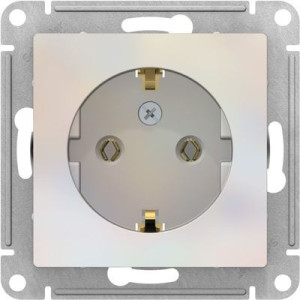 Розетка Schneider Electric Atlas Design ATN000443 жемчуг вид спереди