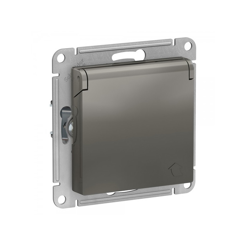 Розетка Schneider Electric Atlas Design ATN000946 сталь