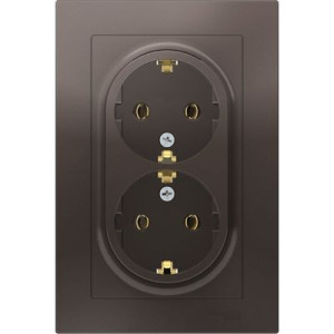 Розетка Schneider Electric Atlas Design ATN000624 мокко вид спереди