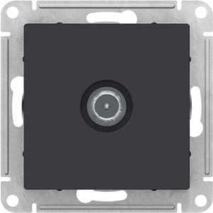 Розетка Schneider Electric Atlas Design ATN001092 карбон вид спереди