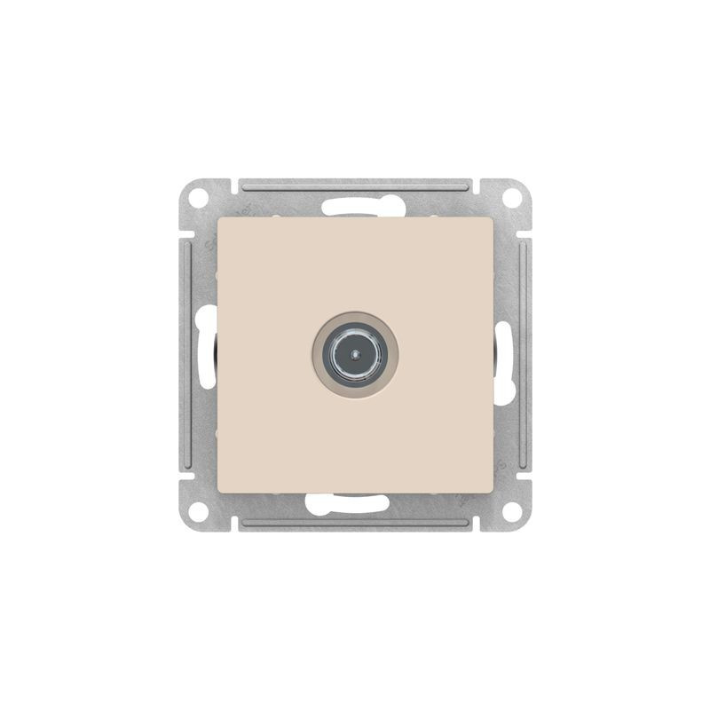 Розетка Schneider Electric Atlas Design ATN000292 бежевый вид спереди