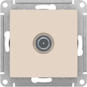 Розетка Schneider Electric Atlas Design ATN000292 бежевый вид спереди