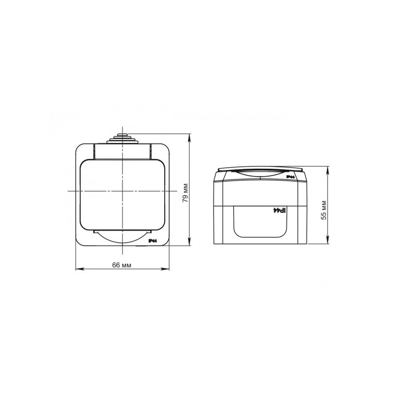 Розетка Schneider Electric Etud PA16-044C серый схема