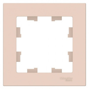 Рамка Schneider Electric Atlas Design ATN000201 бежевый вид спереди