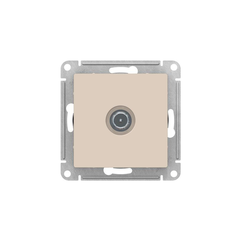 Розетка Schneider Electric Atlas Design ATN000291 бежевый вид спереди