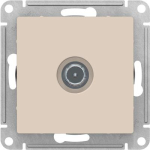 Розетка Schneider Electric Atlas Design ATN000291 бежевый вид спереди
