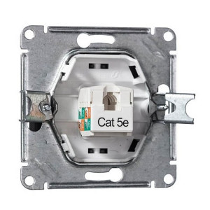 Розетка Schneider Electric Glossa GSL000781K антрацит вид сзади