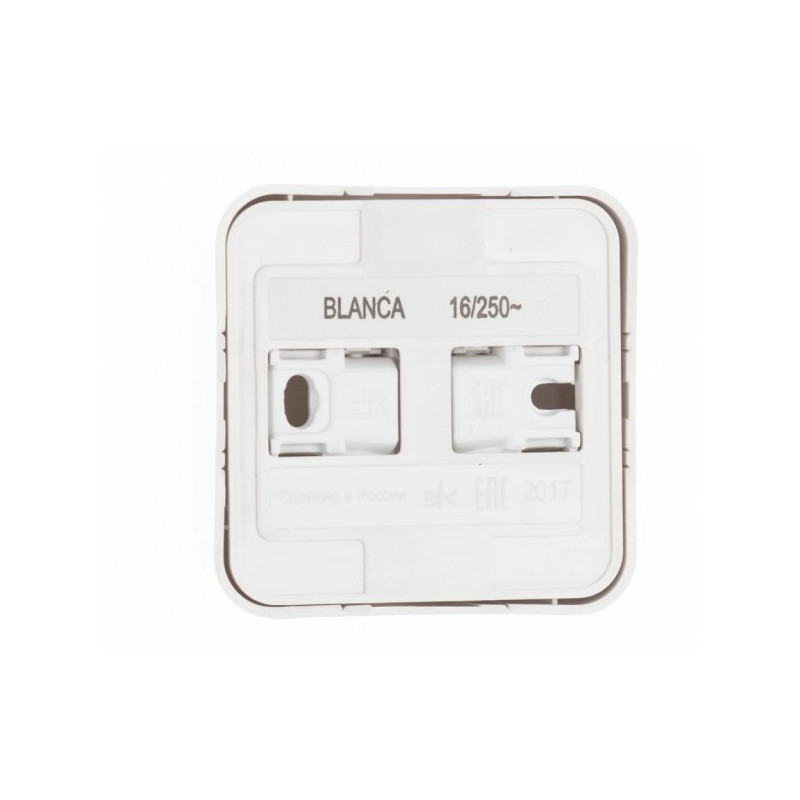 Розетка Schneider Electric Blanca BLNRA010111 белый вид сзади