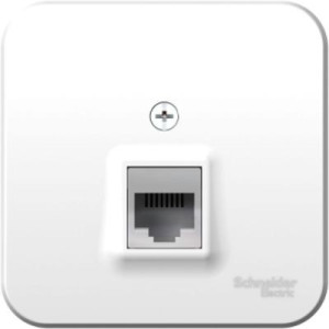 Розетка Schneider Electric Blanca BLNIA011001 белый вид спереди