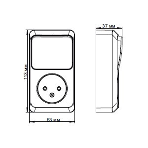 Выключатель с розеткой Schneider Electric Etud BPA16-204B белый схема