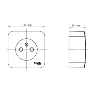 Розетка Schneider Electric Blanca BLNRA000113 алюминий схема