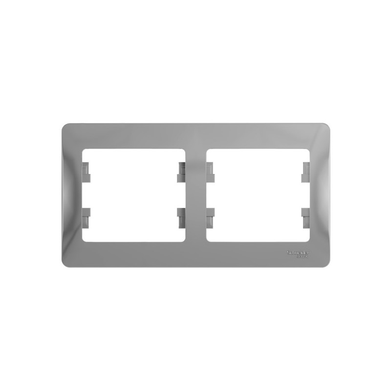 Рамка Schneider Electric Glossa GSL000302 алюминий