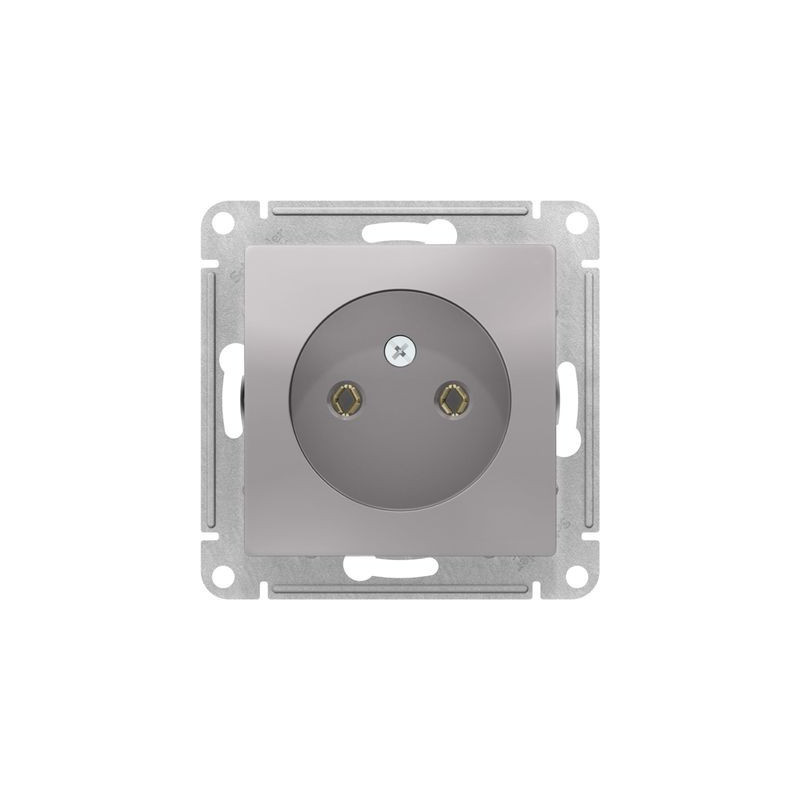 Розетка Schneider Electric Atlas Design ATN000341 алюминий вид спереди