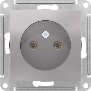 Розетка Schneider Electric Atlas Design ATN000341 алюминий вид спереди