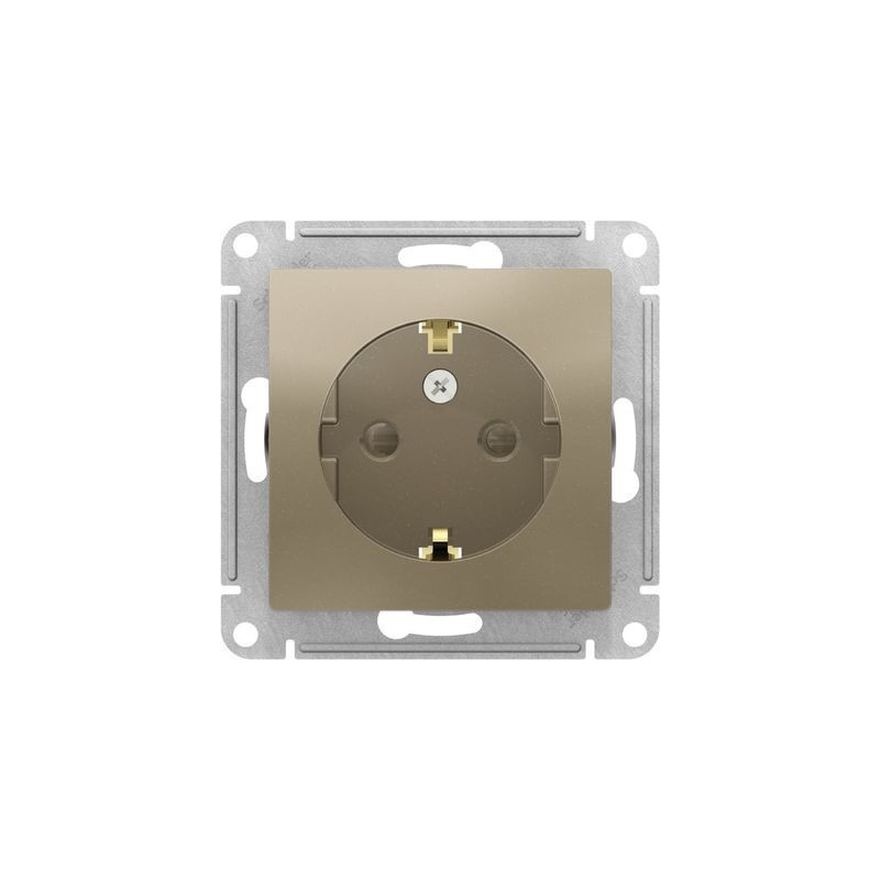 Розетка Schneider Electric Atlas Design ATN000545 шампань вид спереди