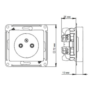 Розетка Schneider Electric Glossa GSL000441 титан схема