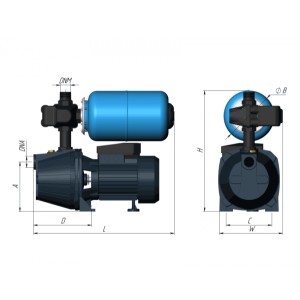 Насосная станция Unipump Auto Jet 100 S-5 ракурсы