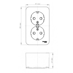 Розетка Schneider Electric Blanca BLNRA011211 белый схема
