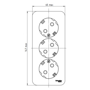 Розетка Schneider Electric Blanca BLNRA011311 белый схема