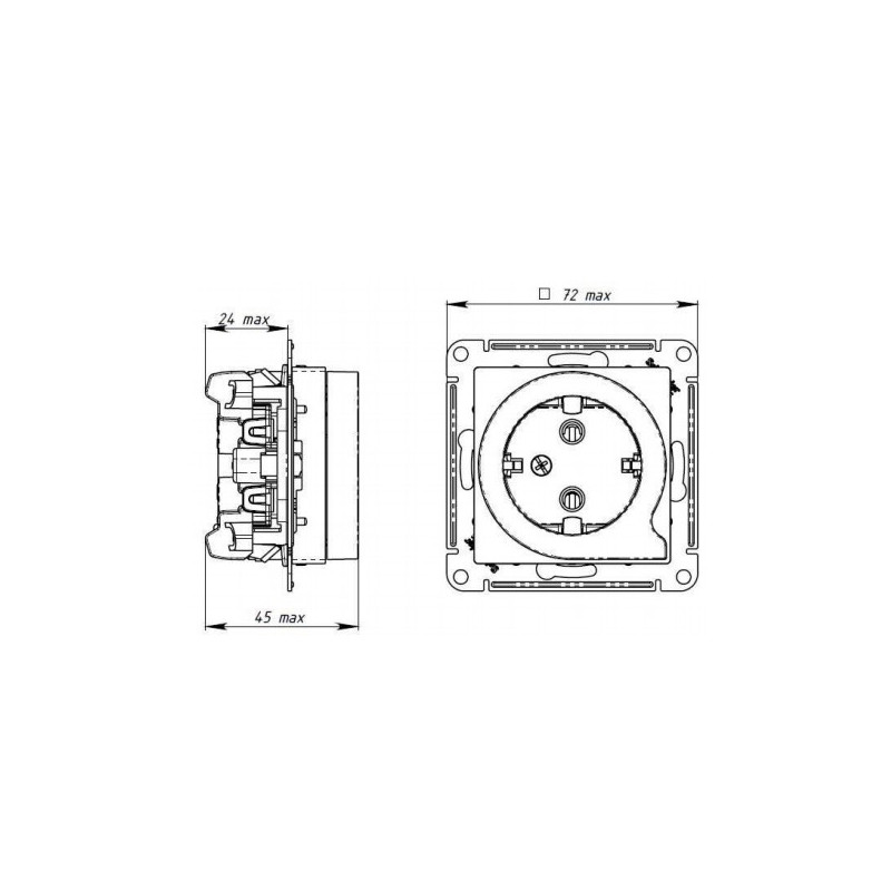 Розетка Schneider Electric Atlas Design ATN000147 белый схема