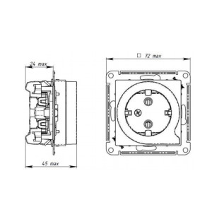 Розетка Schneider Electric Atlas Design ATN000147 белый схема
