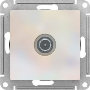 Розетка Schneider Electric Atlas Design ATN000492 жемчуг вид спереди
