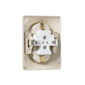 Розетка Schneider Electric Glossa GSL000224 бежевый вид сзади