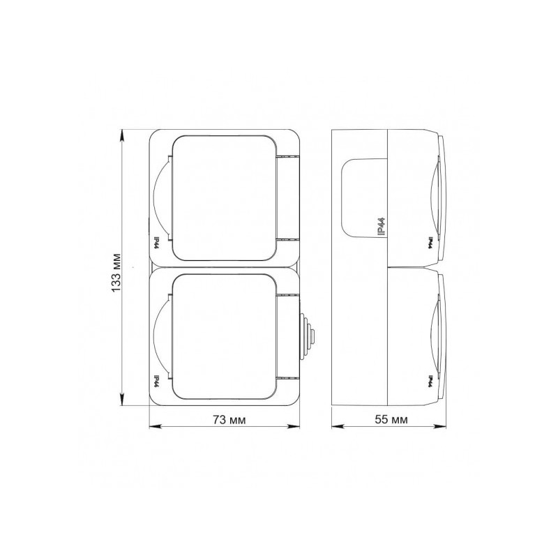 Розетка Schneider Electric Etud PA16-244C серый схема