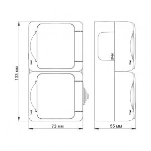 Розетка Schneider Electric Etud PA16-244C серый схема